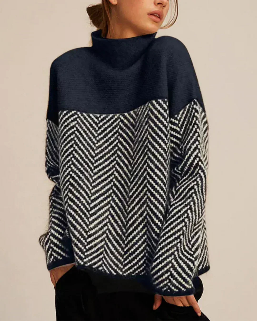 Elsen™ | Bomulds-rullekravesweater