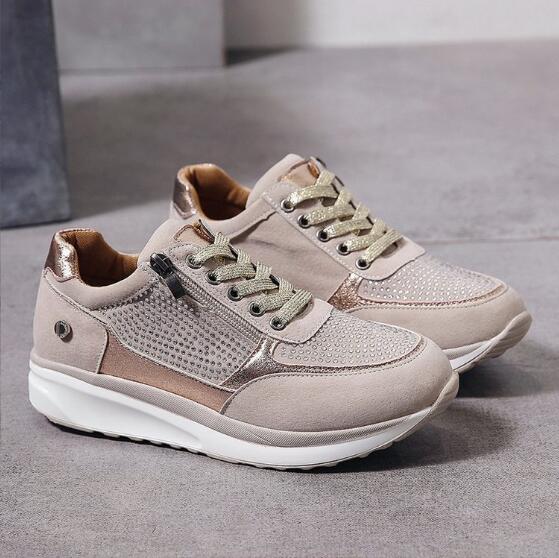 Elsen™ | Smarte Metalliske Sneakers Med Lynlås