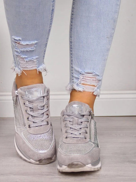 Elsen™ | Smarte Metalliske Sneakers Med Lynlås