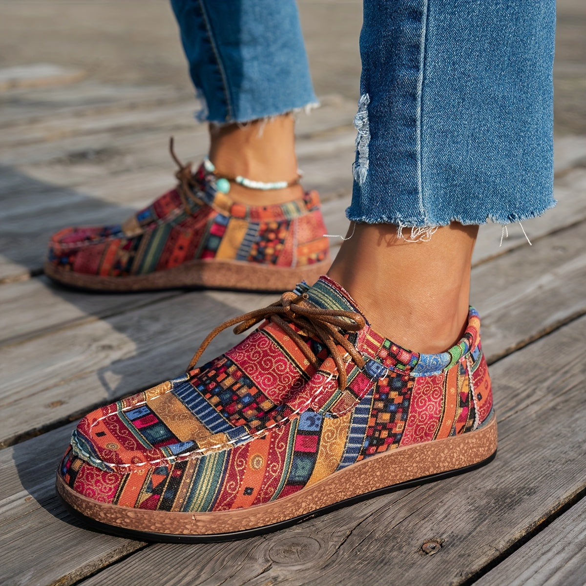 Elsen™ | Dame Sneakers med Etnisk Mønster